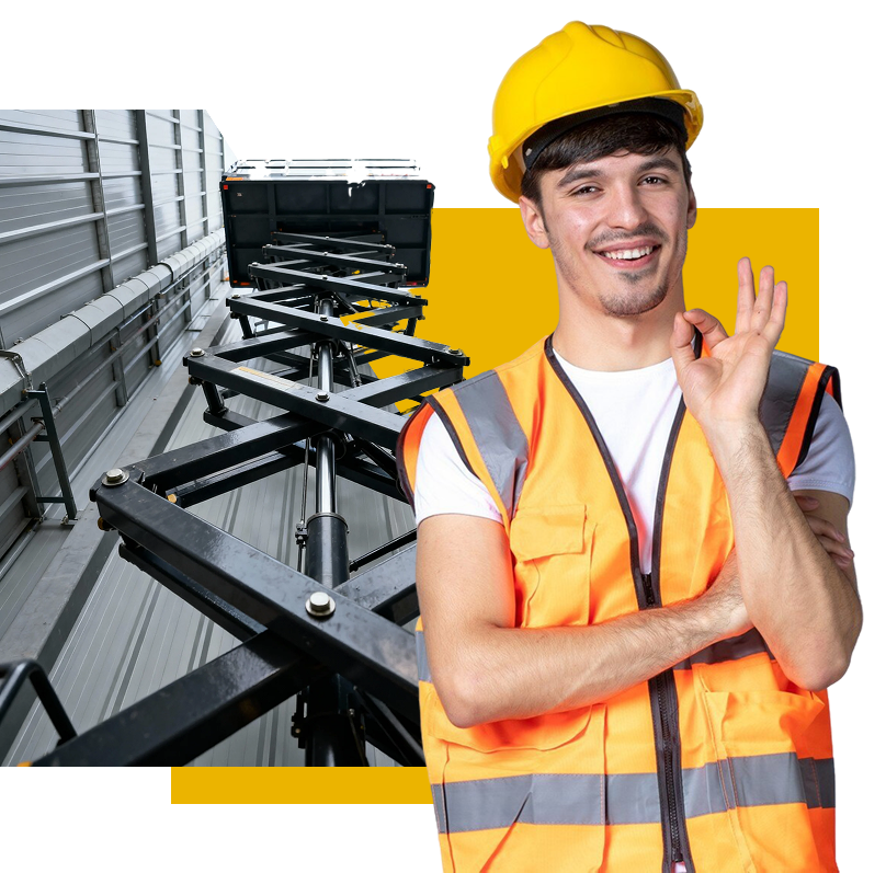 Electric scissor lift rental near me offering local access equipment for safe elevated work.