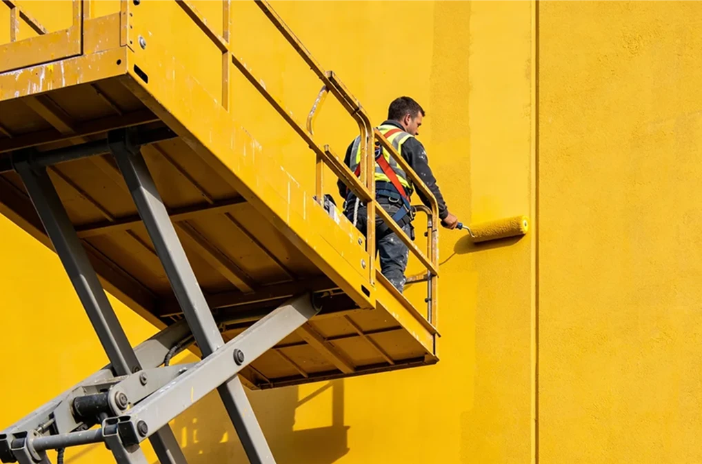 Scissor lift rental Lakeland Florida offering dependable equipment for elevated work.